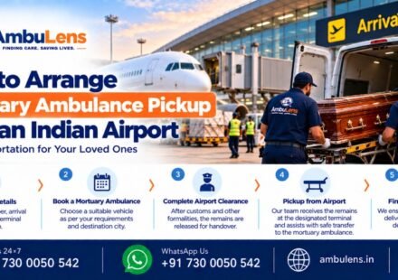 Mortuary ambulance arranged for airport pickup and dead body transportation in India