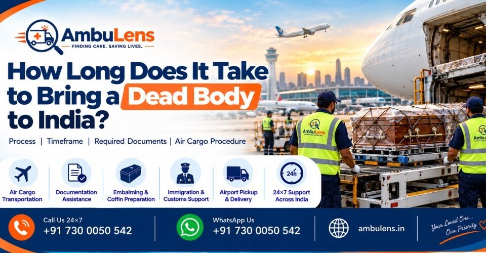 International dead body transportation to India by air with repatriation arrangements