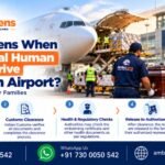 International airport cargo coordination for human remains arriving in India