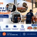 Authorised person collecting human remains at a destination airport