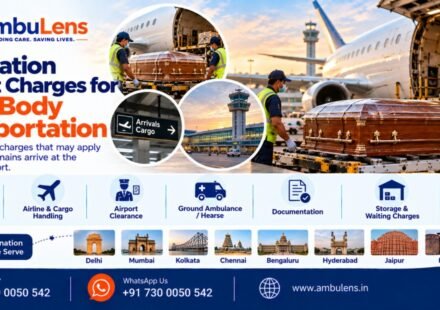 Destination airport charges for dead body transportation in India