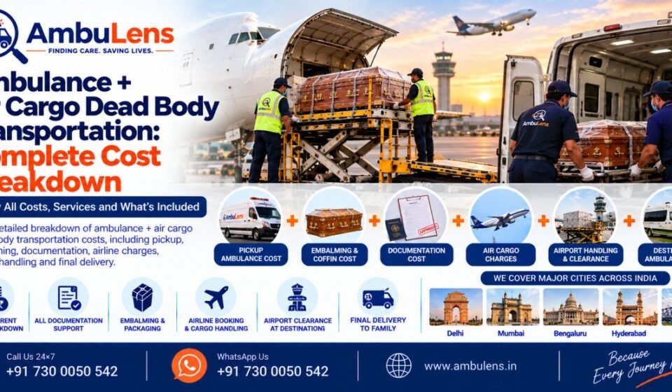 Ambulance and air cargo dead body transportation in India