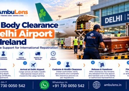 Dead body clearance at Delhi Airport for human remains arriving from Ireland