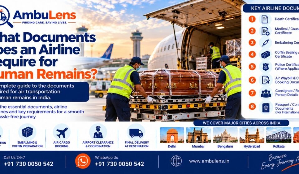 Documents required for human remains transportation by air