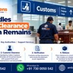 Human remains clearance process at an Indian airport with document verification and transportation coordination