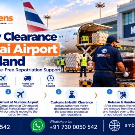 Dead body clearance at Mumbai Airport for human remains arriving from Thailand