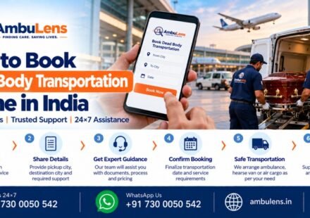 Online booking process for dead body transportation services in India