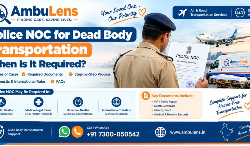Police NOC requirements for dead body transportation in India
