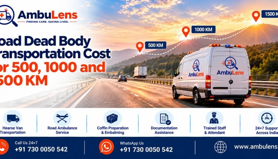 Road dead body transportation vehicle for long-distance travel in India