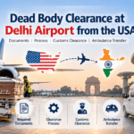 Dead body clearance at Delhi Airport from the USA, including documentation, customs clearance and mortuary ambulance transfer.