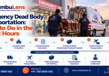 Emergency dead body transportation service after death in India