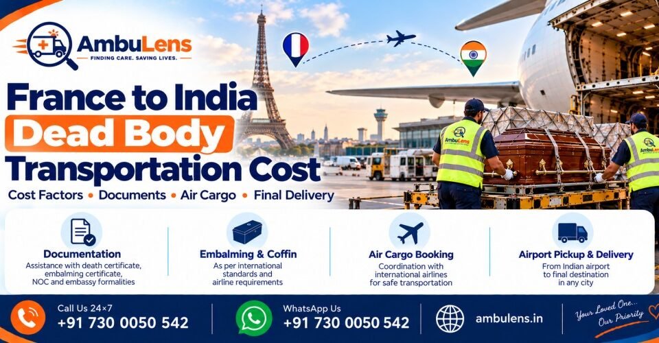 International dead body transportation from France to India by air cargo