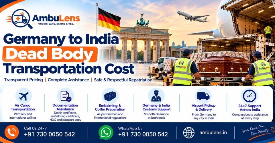Germany to India dead body transportation by air cargo
