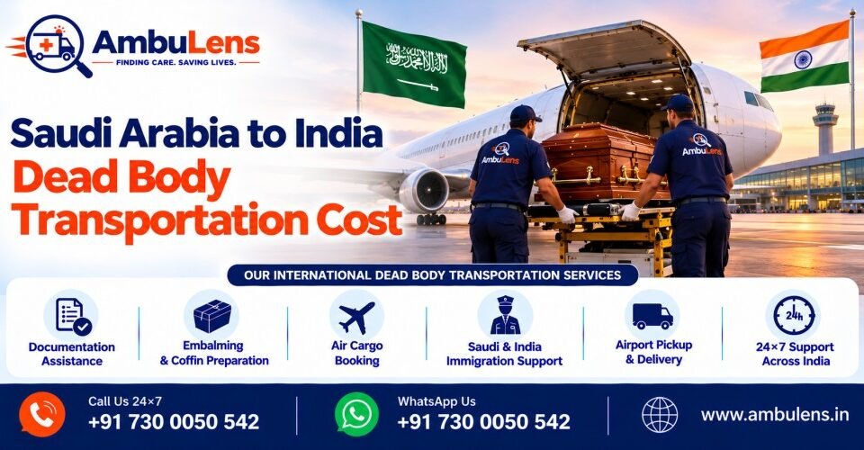 International air cargo transportation from Saudi Arabia to India for human repatriation services