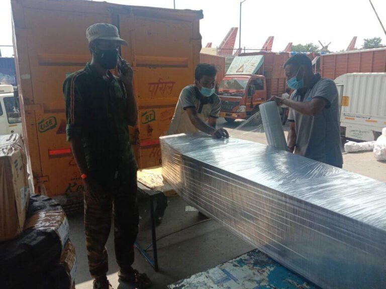 Coffin being offloaded from an aircraft for dead body repatriation, followed by documentation and airport clearance procedures at Delhi Airport.